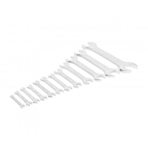 Набор ключей гаечных (рожковых) двусторонних 12 шт. (6-46) хромированных HORTZ