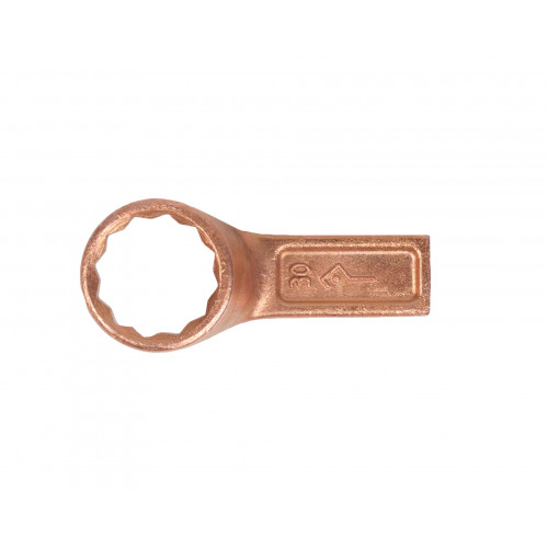 Ключ накидной односторонний  30 омедненный