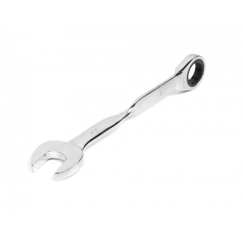 Ключ комбинированный трещоточный удлиненный 27х27 с изогнутой рукояткой хромированный HOR