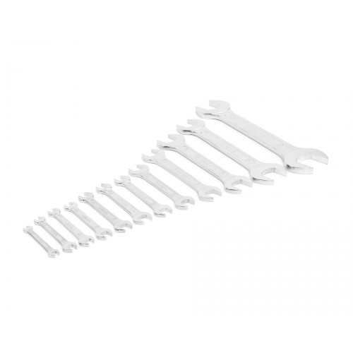 Набор ключей гаечных (рожковых) двусторонних 12 шт. (6-46) хромированных HORTZ