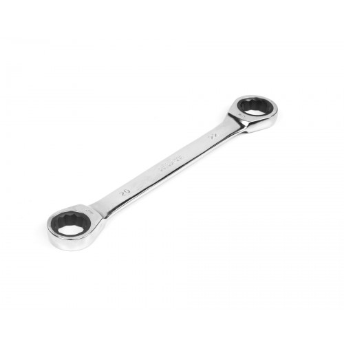 Ключ накидной двусторонний 20х22 трещоточный хромированныйHOR