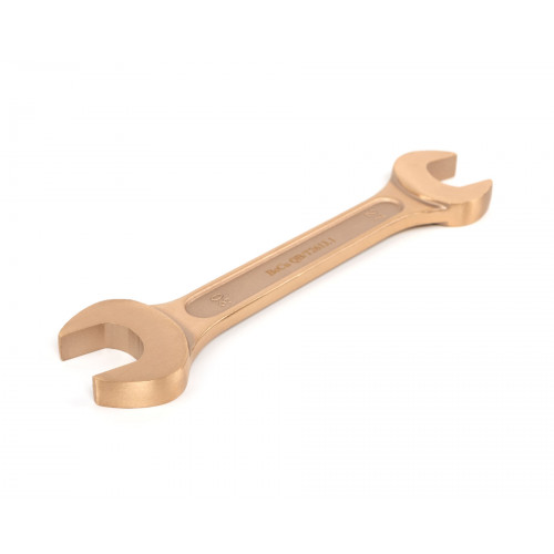 Ключ гаечный рожковый двусторонний 27х30 искробезопасный сплав BeCu 146-2730, HORTZ