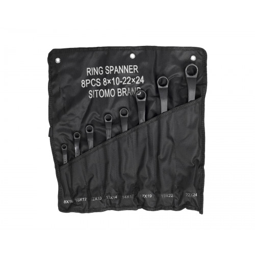 Набор ключей накидн.двуст. 8шт. (8-24) SIT