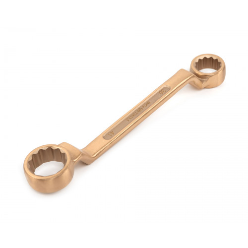 Ключ гаечный накидной двусторонний коленчатый 36х41 искробезопасный сплав BeCu 151-3641, HORTZ