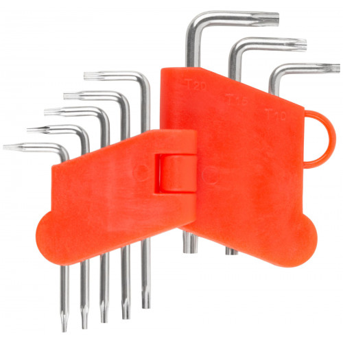 Ключи TORX CrV 8 шт. Т5-Т20, в пластиковом держателе