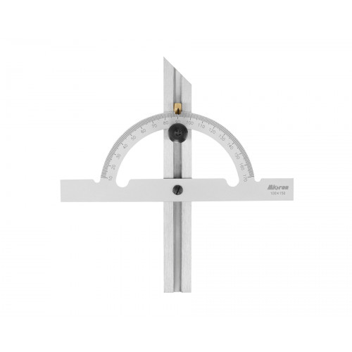 Угломер-транспортир мод. УТ 10-170° (100x150мм 1°) регулир.рейка (ГРСИ №93019-24) Мicron
