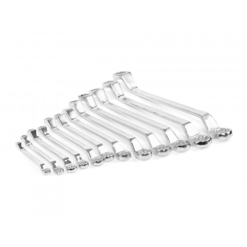 Набор ключей накидных двусторонних 12 шт. (8-32) хромированных HORTZ