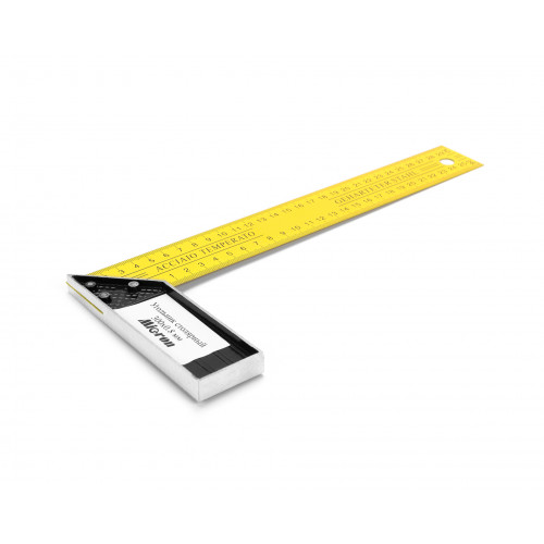 Угольник столярный 300х0,8 мм, алюминиевое основание