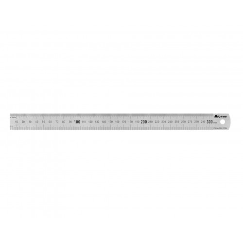 Линейка измерительная  300х25.4мм металлическая МИК*