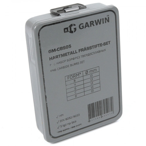 GARWIN INDUSTRIAL GM-CBS05 Набор борфрез твердосплавных, GARWIN, 5 предметов