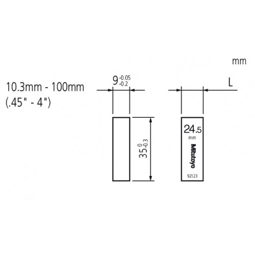Мера длины плоскопарал.23,0mm 611633-031 Mitutoyo