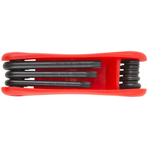 Ключи TORX 8 шт. CrV Т9-Т40 складные, пластиковый держатель
