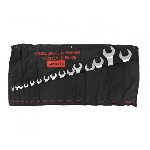 Набор ключей гаеч.двуст. 15шт. (10-55) хром. HOR