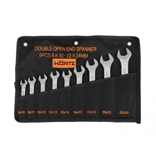 Набор ключей гаеч.двуст. 9шт. (8-24) хром. HOR