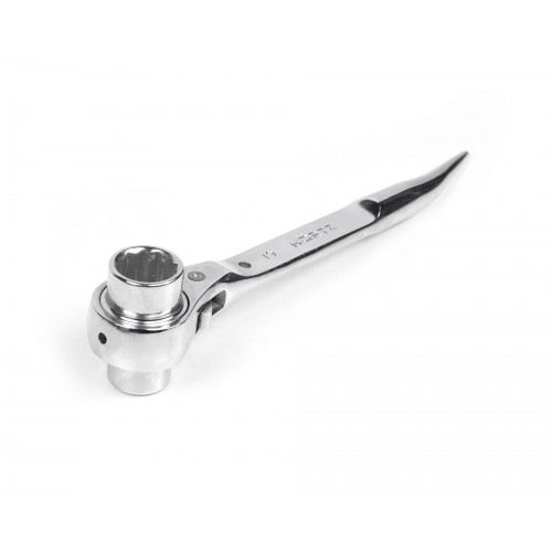 Ключ торцевой трещоточный укороченный 17х19 хром HOR