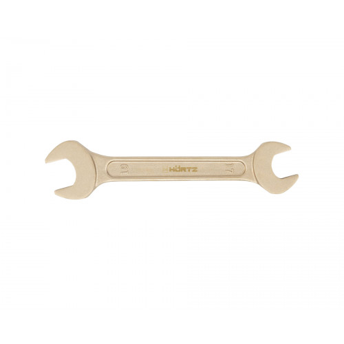 Ключ гаечный рожковый двусторонний 17х19 искробезопасный сплав AlCu 146-1719, HORTZ