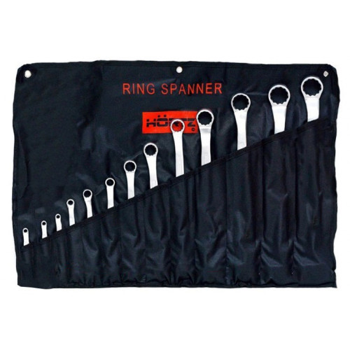 Набор ключей накидн.двуст.13шт. (6-41) брез. сум. сат.фин. HORTZ