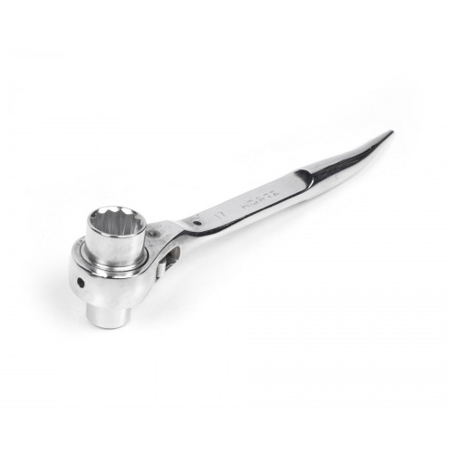 Ключ торцевой трещоточный укороченный 13х17 хром HOR