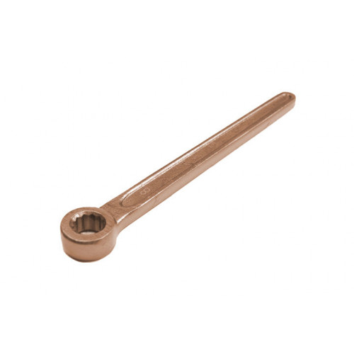 Ключ накид. одност. 14 прямой длинная ручка омедн. HORTZ