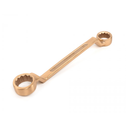 Ключ гаечный накидной двусторонний коленчатый 32х36 искробезопасный сплав BeCu 151-3236, HORTZ