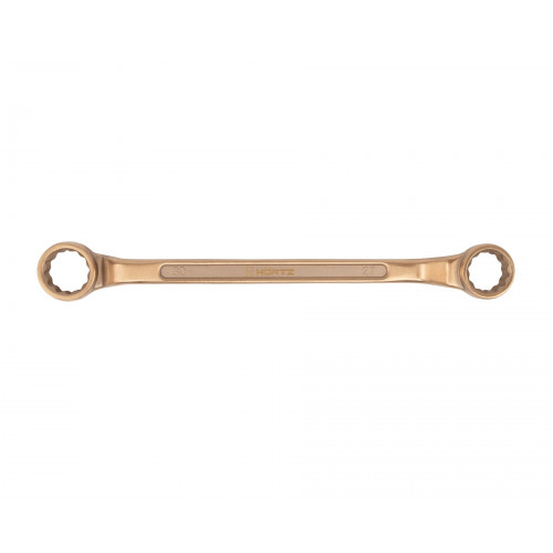 Ключ гаечный накидной двусторонний коленчатый 27х30 искробезопасный сплав BeCu 151-2730, HORTZ