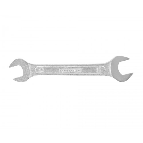 Ключ гаечный рожковый двусторонний 19х22 хромированный на подвесе HORTZ