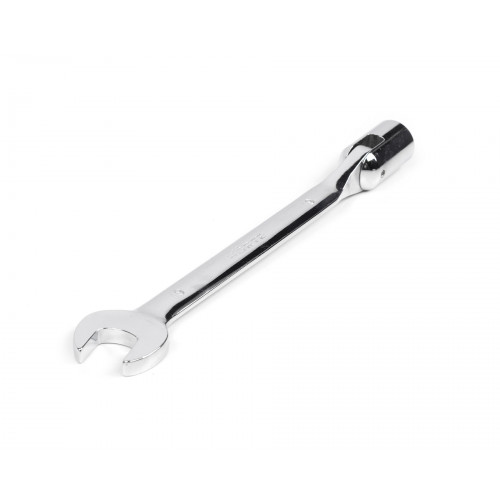 Ключ комбинированный торцевой шарнирный удлиненный 19х19 хромированный HORTZ