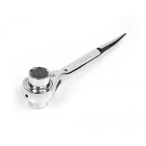 Ключ торцевой трещоточный укороченный 22х24 хром HOR