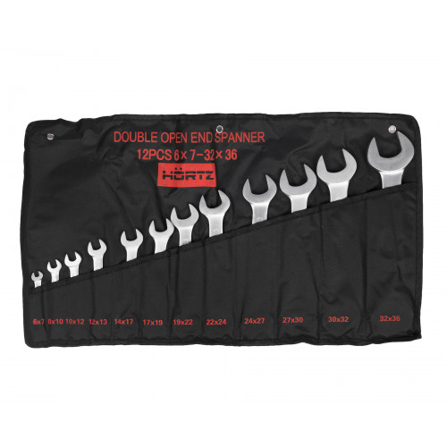 Набор ключей гаеч.двуст. 12шт. (6-36)хром.HOR