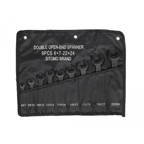 Набор ключей гаеч.двуст. 9шт. (6-24) брез.сум SIT