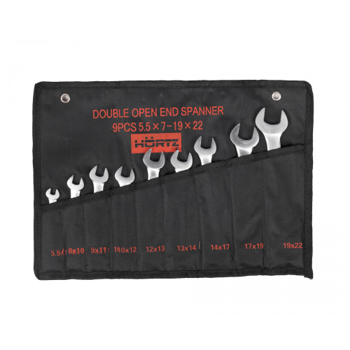 Набор ключей гаеч.двуст. 9шт. (5,5-22) хром. HOR