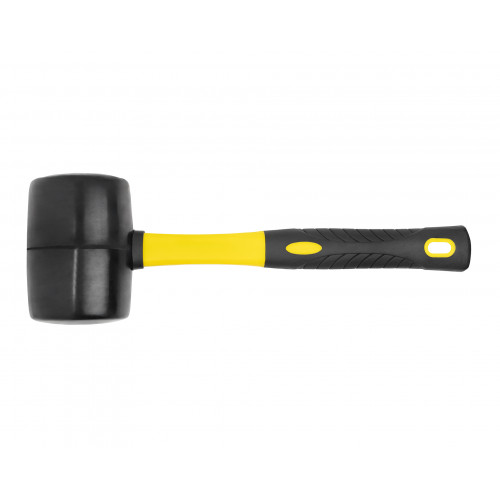 Киянка резиновая 680 грамм черная с фиберглассовой ручкой HORTZ