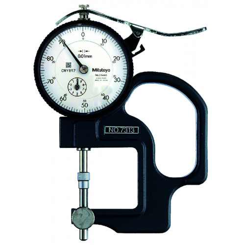 Толщиномер индикаторный ТР  0- 10 0,01 (30мм) регул. пятка, ручной 7313 Mitutoyo
