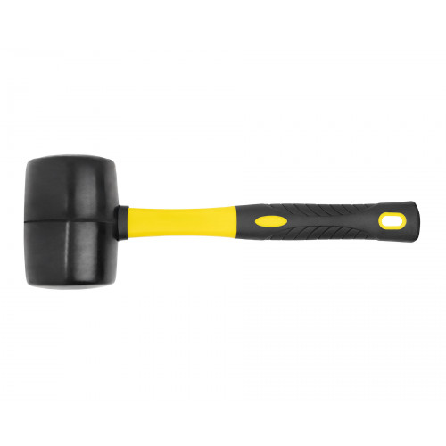 Киянка резиновая 680 грамм черная с фиберглассовой ручкой HORTZ