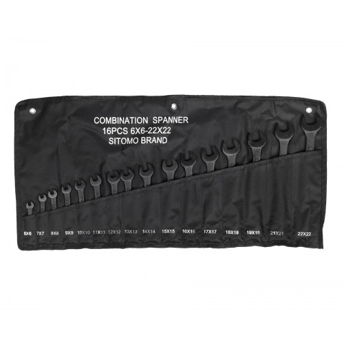 Набор ключей комбиниров. 16шт.(6-22) брез.сум SIT
