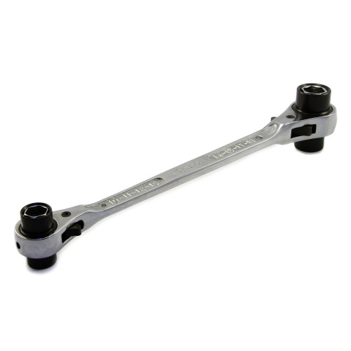 Ключ торцевой 8 в 1 комбинированный трещоточный с реверсом10х13-14х17-19х22-24х27 HOR