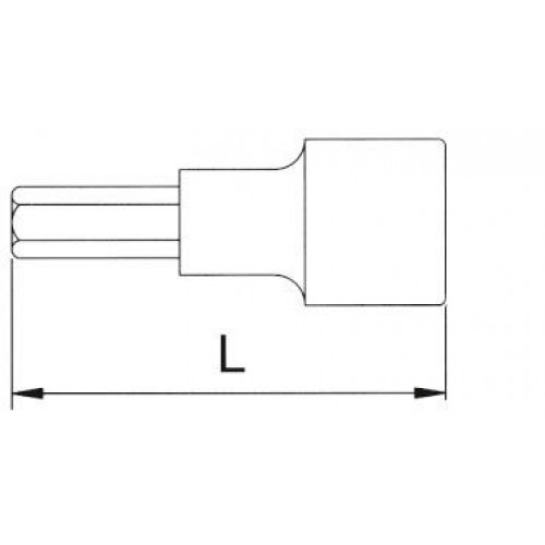 Licota H4H118 Головка торцевая с шестигранной вставкой 1/2