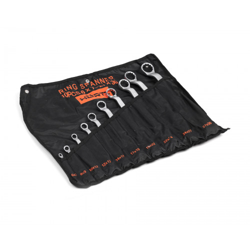 Набор ключей накидн.двуст.10шт. (6-30) хромированныйHOR