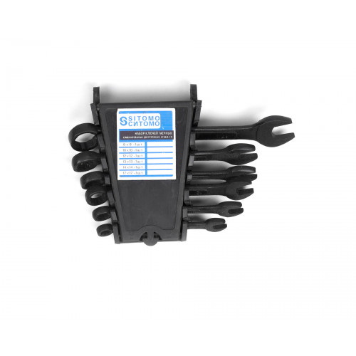 Набор ключей комбиниров.  6шт. (8-17)  в клипсе SIT