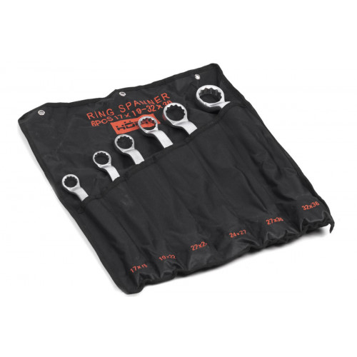 Набор ключей накидн.двуст.6шт. (17-36) хром. HOR