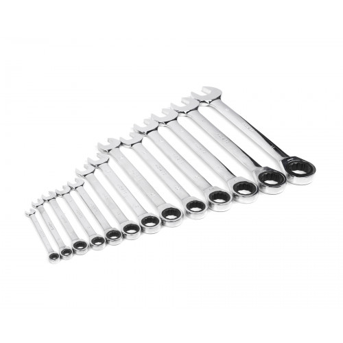 Набор ключей комб.трещот. 13шт. (8-32) хромированныйHOR