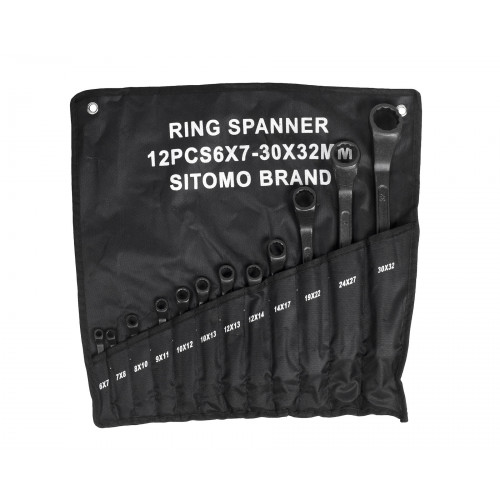 Набор ключей накидн.двуст. 12шт. (6-32) SIT