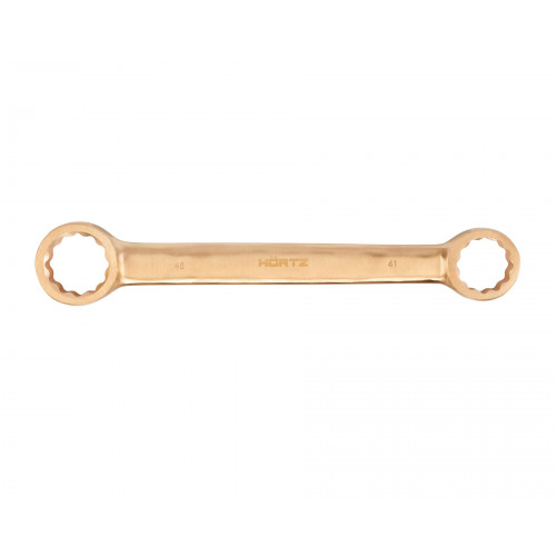 Ключ гаечный накидной двусторонний плоский 41х46 искробезопасный сплав BeCu 153A-4146, HORTZ