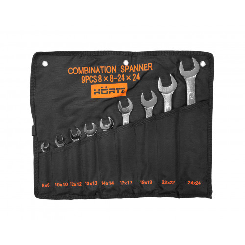 Набор ключей комбиниров.9шт. (8-24) хром. HOR