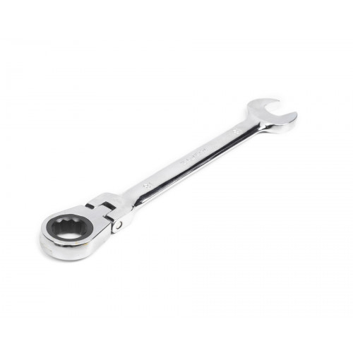 Ключ комбинированный трещоточный шарнирный 18х18 хромированный HOR