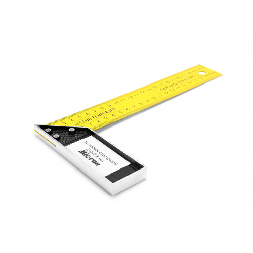 Угольник столярный 250х0,8 мм, алюминиевое основание