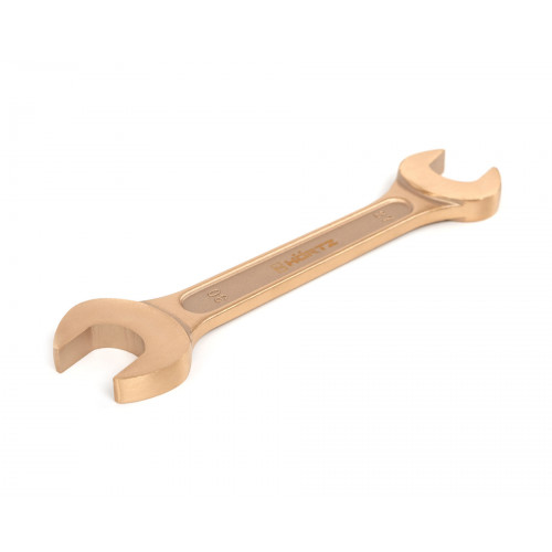 Ключ гаечный рожковый двусторонний 27х30 искробезопасный сплав BeCu 146-2730, HORTZ