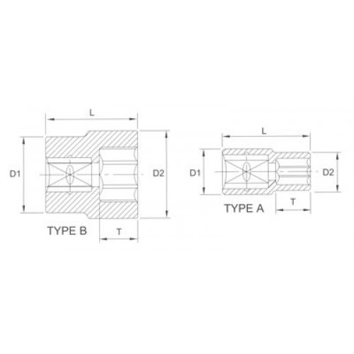 Licota N6036 Головка торцевая 6гр. 3/4