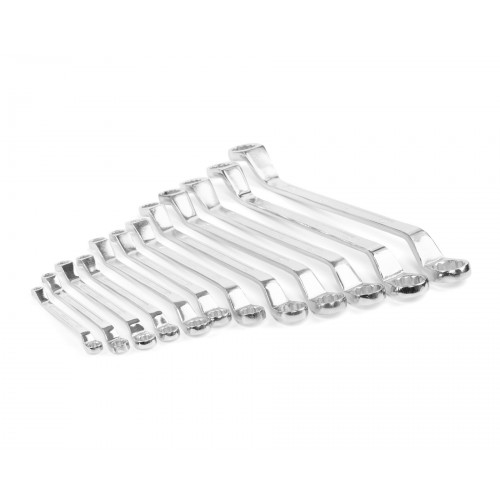 Набор ключей накидных двусторонних 12 шт. (8-32) хромированных HORTZ