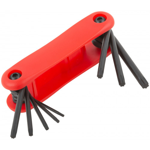 Ключи TORX 8 шт. CrV Т9-Т40 складные, пластиковый держатель